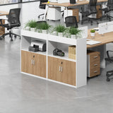 Office Rectangular Wood Natural Finish Storage Cabinet Image - 5