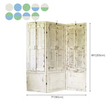 Old Beige Shutter Wood Decorative Folding Room Divider #size