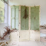 Old Beige Shutter Wood Decorative Folding Room Divider Image - 3