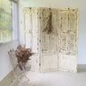 Old Beige Shutter Wood Decorative Folding Room Divider Image - 5