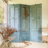 Old Beige Shutter Wood Decorative Folding Room Divider Image - 7