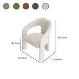 Open Slat Back Curved Leather Dining Chair Off-White Image - 15