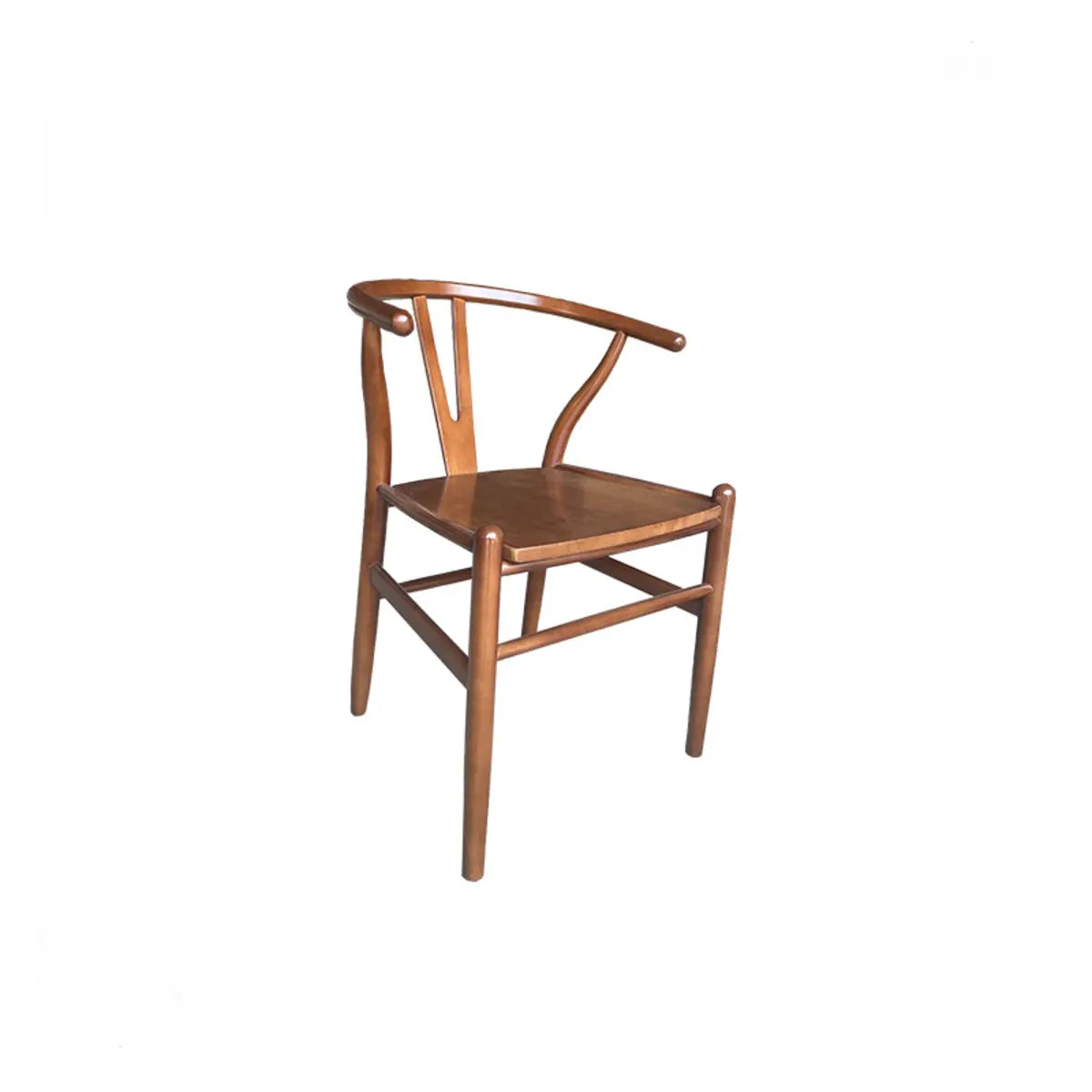 Open Wishbone Natural Rattan Seat Wood Dining Chair Image - 13