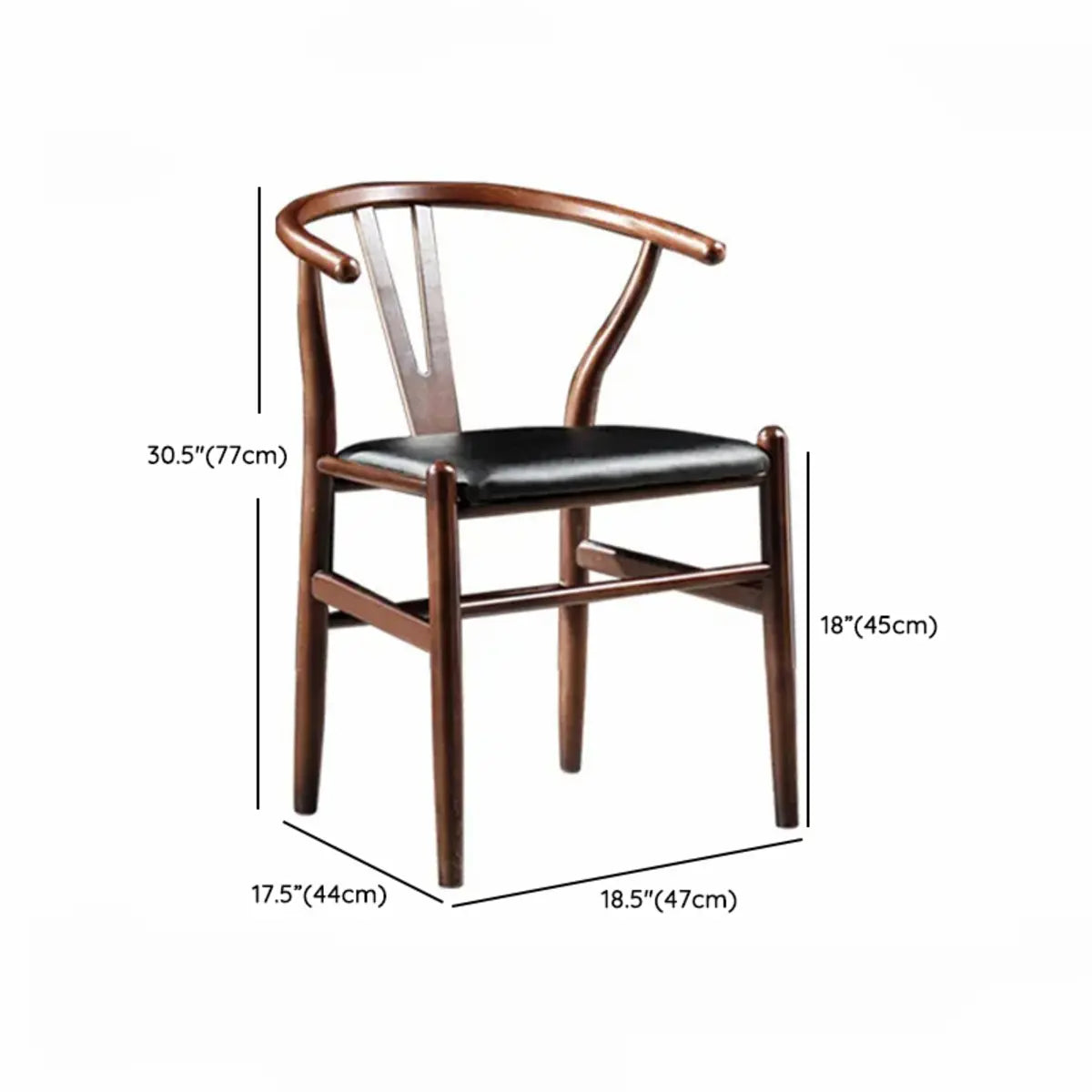 Open Wishbone Natural Rattan Seat Wood Dining Chair Image - 18