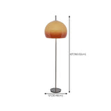 Orange Dome Metal Standing Modern LED Floor Lamp #size