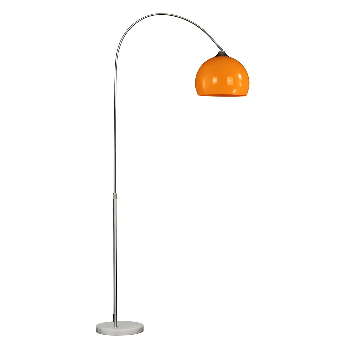 Orange Dome Modern Arched Metal LED Floor Light Image - 6