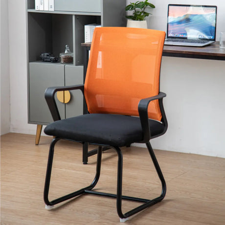 Orange Ergonomic Modern Mesh Mid-Back Office Chair Image - 1