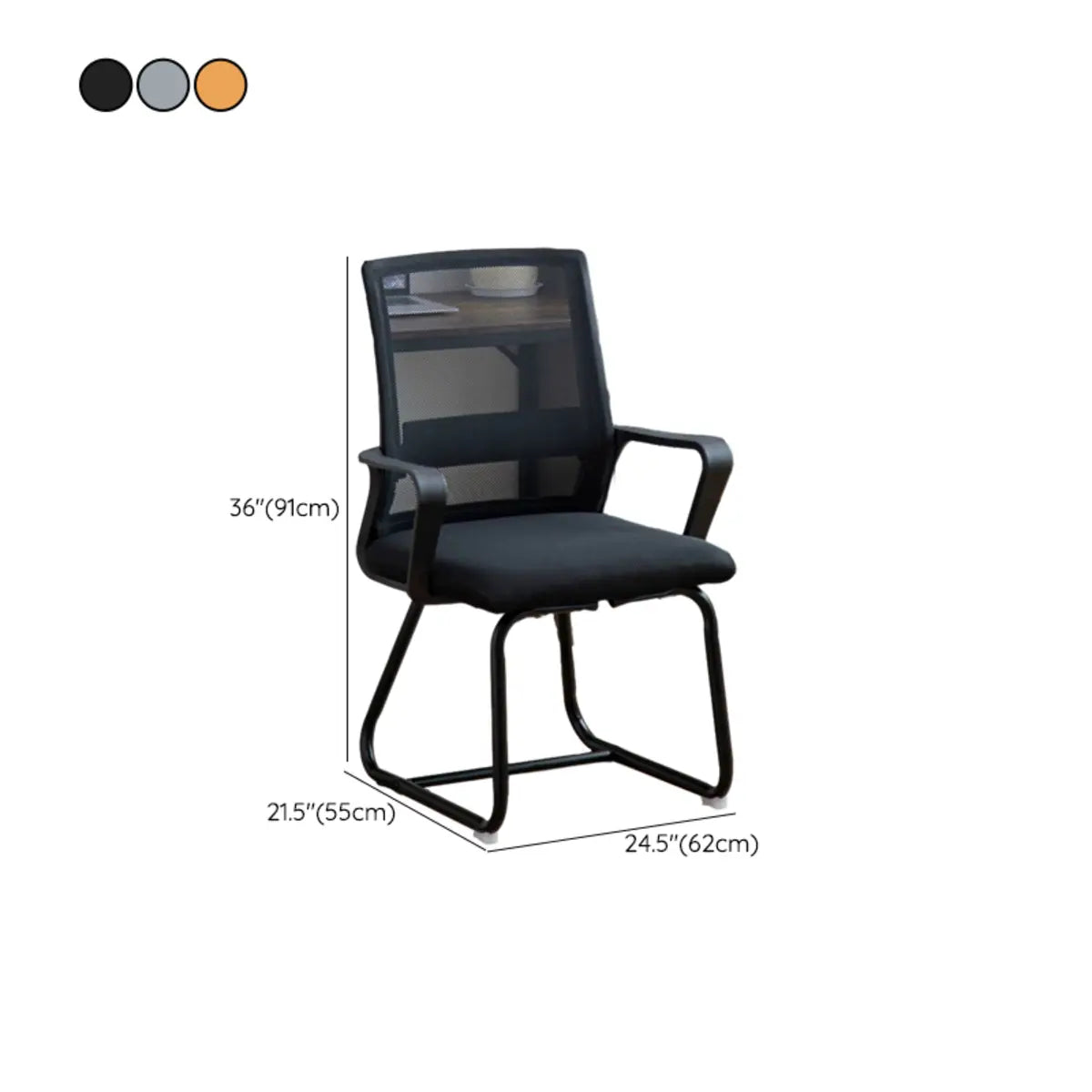 Orange Ergonomic Modern Mesh Mid-Back Office Chair 