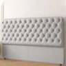 Orange Rectangular Tufted Upholstered Headboard Image - 3