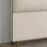 Orange Rectangular Upholstered Headboard with Legs Image - 14