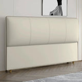 Orange Rectangular Upholstered Headboard with Legs Image - 15