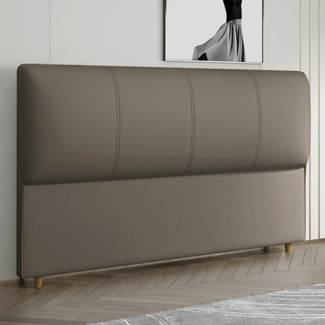 Orange Rectangular Upholstered Headboard with Legs Image - 2