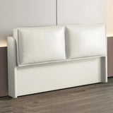 Orange Rectangular Upholstered Wingback Headboard Image - 3