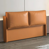 Orange Rectangular Upholstered Wingback Headboard Image - 5