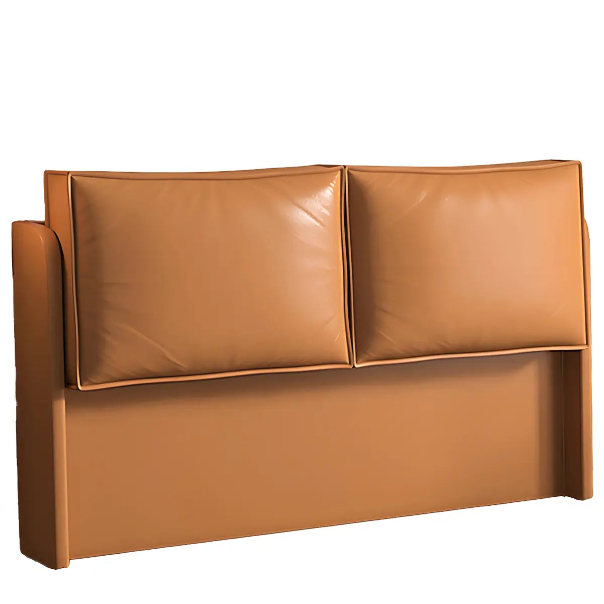 Orange Rectangular Upholstered Wingback Headboard Image - 8