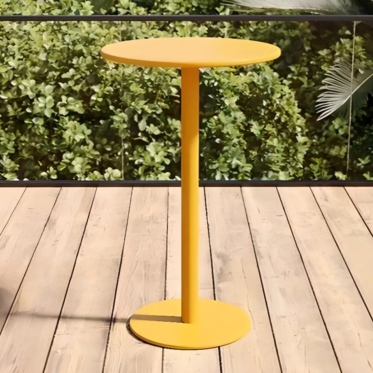 Orange Round Alloy Compact Fixed Bar Set with Stools Image - 13