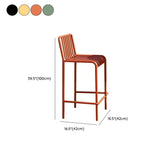 Orange Round Alloy Compact Fixed Bar Set with Stools Image - 18