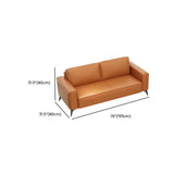 Orange Tear Resistant Sewn Pillow Back Sofa with Pillow Image - 16