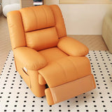 Orange Tech Cloth Single Rotating Base Relax Recliner Image - 12