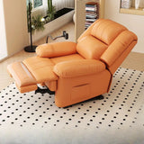 Orange Tech Cloth Single Rotating Base Relax Recliner Image - 6