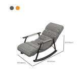 Orange Waterproof Metal Recessed Arm Rocking Chair Image - 25