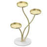 Orbicular 3-Tier Stone Floor Pedestal Plant Stand Gold Image - 5