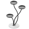 Orbicular 3-Tier Stone Floor Pedestal Plant Stand Gold Image - 7