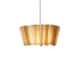 Organic Artistic Beige Fabric Pendant Chandelier Image - 2