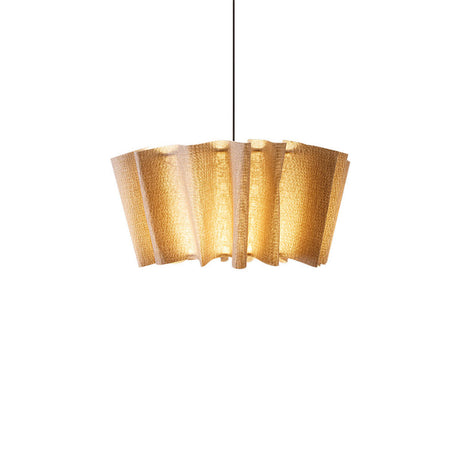 Organic Artistic Beige Fabric Pendant Chandelier Image - 2