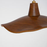 Organic Brown Modern Bedroom Resin Wave Pendent Light Image - 9