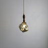 Organic Clear Glass Pendant Light Adjustable Height Image - 4