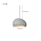 Organic Minimalist White Curved Dome Pendant Light Image - 14