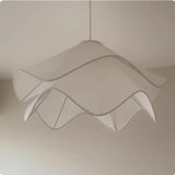 Organic Modern Round Restaurant Pendant Light White Image - 9