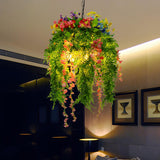 Organic Natural Floral Green Plant Pendant Chandelier Image - 2