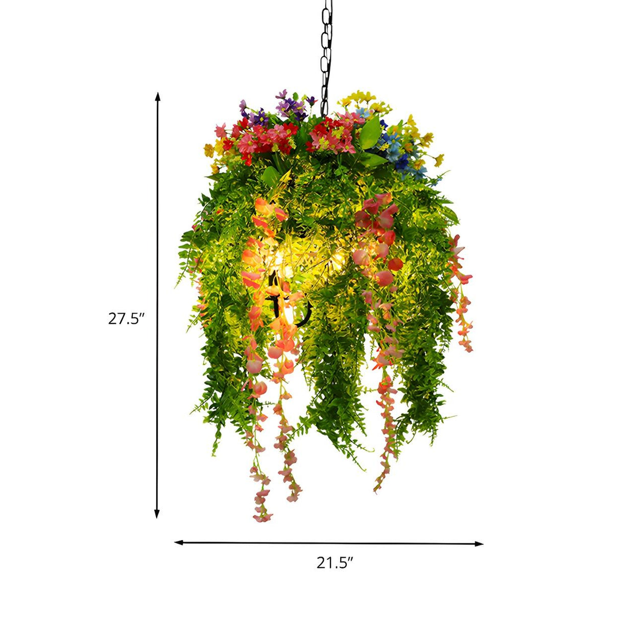 Organic Natural Floral Green Plant Pendant Chandelier 