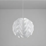 Organic Sculptural White Swirl Dining Room Pendant Light Image - 10