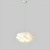 Organic Sculptural White Swirl Dining Room Pendant Light Image - 11