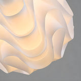 Organic Sculptural White Swirl Dining Room Pendant Light Image - 12