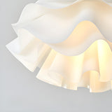 Organic Sculptural White Swirl Dining Room Pendant Light Image - 13