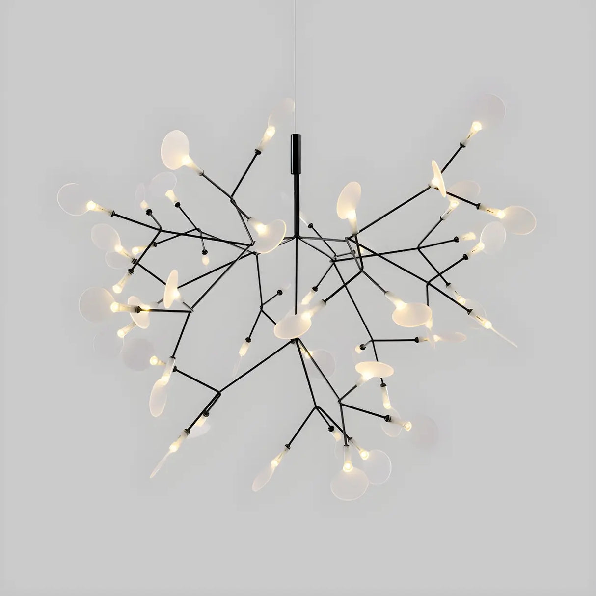 Organic Twig Branch Living Room White Chandelier Image - 10