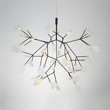 Organic Twig Branch Living Room White Chandelier Image - 12