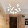 Organic Twig Branch Living Room White Chandelier Image - 2