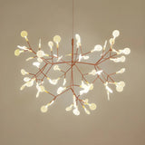 Organic Twig Branch Living Room White Chandelier Image - 5