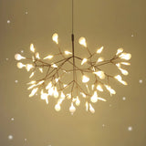 Organic Twig Branch Living Room White Chandelier Image - 6