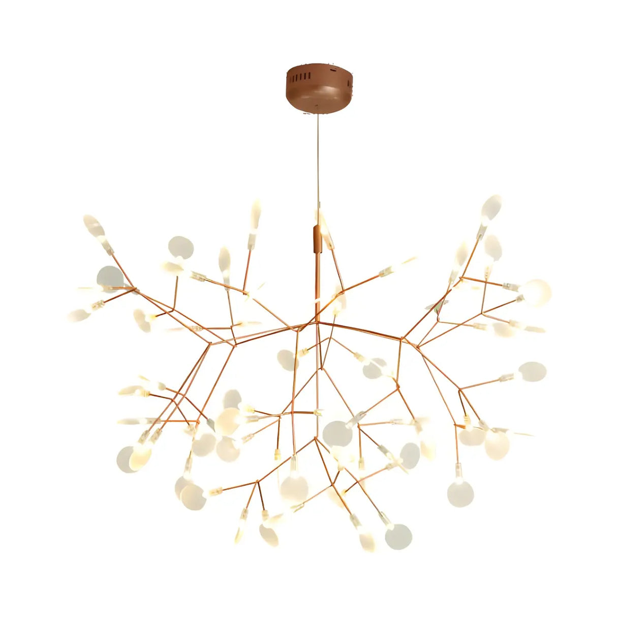 Organic Twig Branch Living Room White Chandelier Image - 7