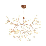 Organic Twig Branch Living Room White Chandelier Image - 7