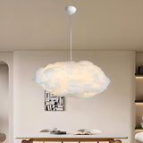 Organic Whimsical White Cloud Shape Chandelier Image - 2