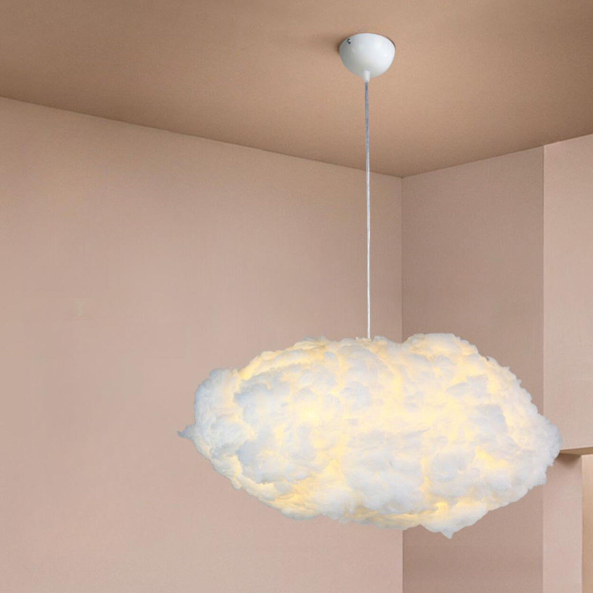 Organic Whimsical White Cloud Shape Chandelier Image - 6