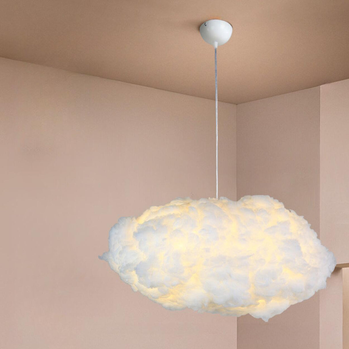 Organic Whimsical White Cloud Shape Chandelier Image - 7