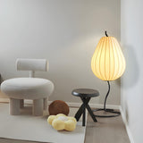 Organic White Pear Shape Curved Stand Floor Lamp Image - 10